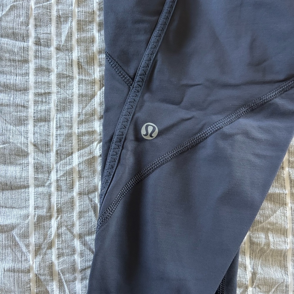 Lululemon Athletic Leggings with Plum Waistband - Picture 6 of 7
